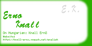 erno knall business card