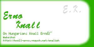 erno knall business card